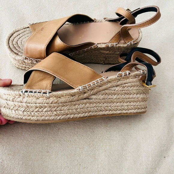 Rag & Bone Hera Espadrille Wedge Sandal Size 39 US 9 in Cigar Tan Brown - Picture 8 of 10